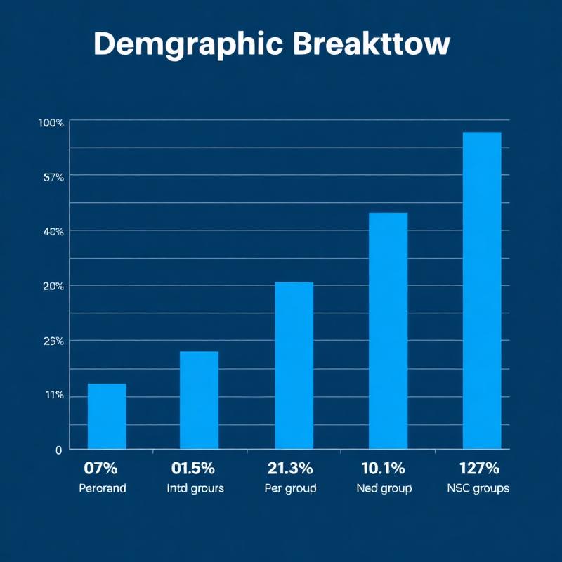 Demographic breakdowns visualization example showing Bar / Stacked Bar